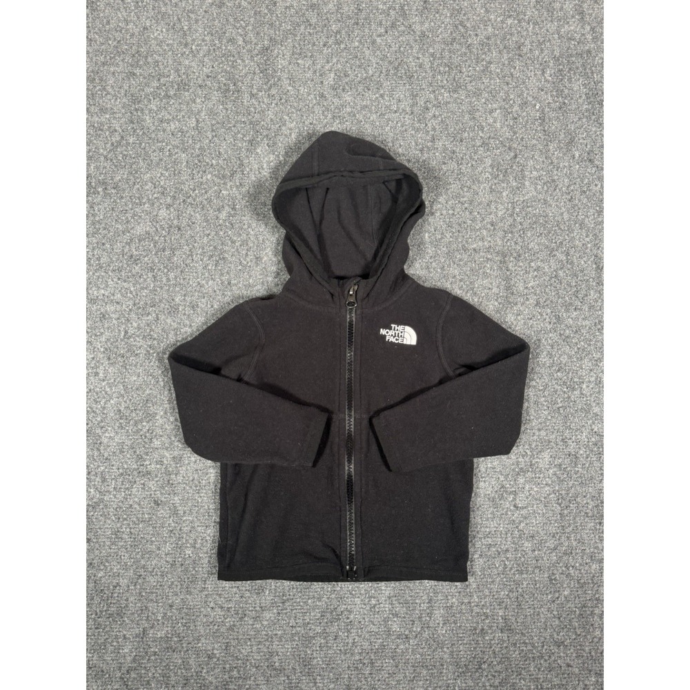 THE‎ NORTH FACE  GLACIER FULL ZIP FLEECE HOODIE BABY SIZE 12-18 Months Black